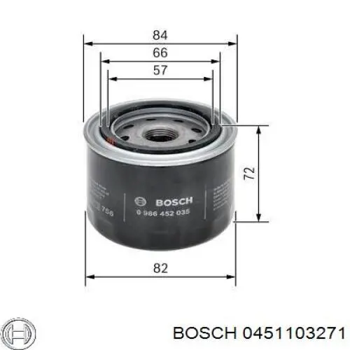 0 451 103 271 Bosch filtro de aceite