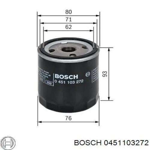 0451103272 Bosch filtro de aceite