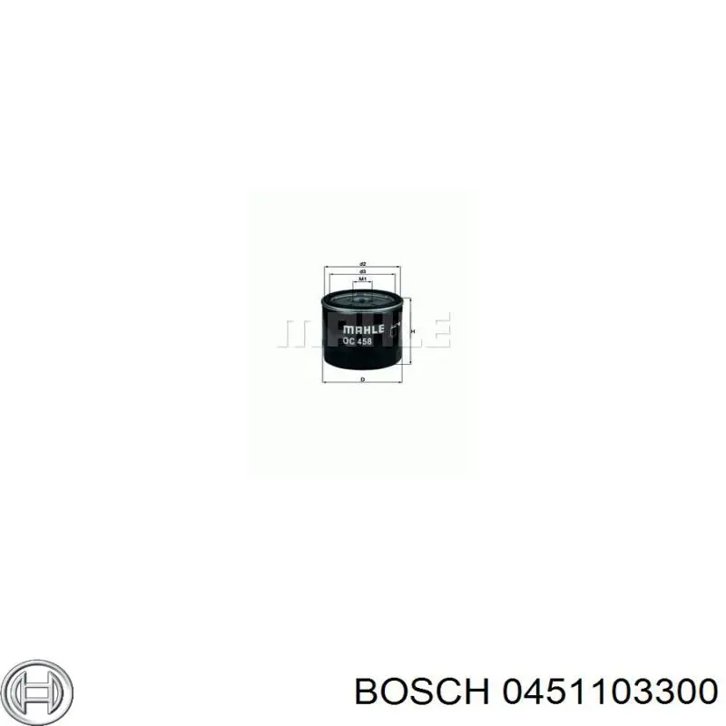 0 451 103 300 Bosch filtro de aceite