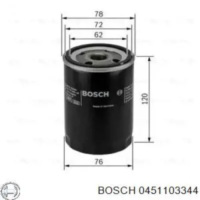 Filtro de aceite motor Bosch 0451103344