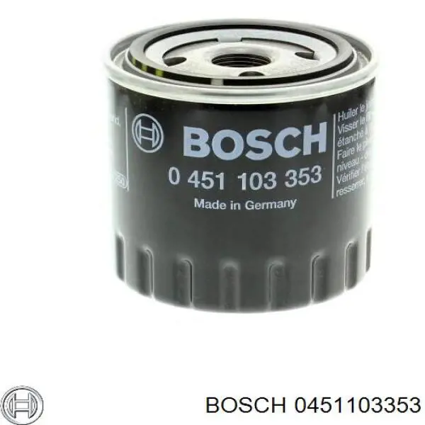 0 451 103 353 Bosch filtro de aceite