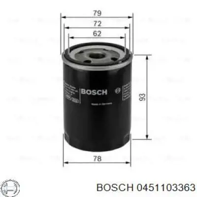 Comprar 0451103363 Bosch Filtros de aceite