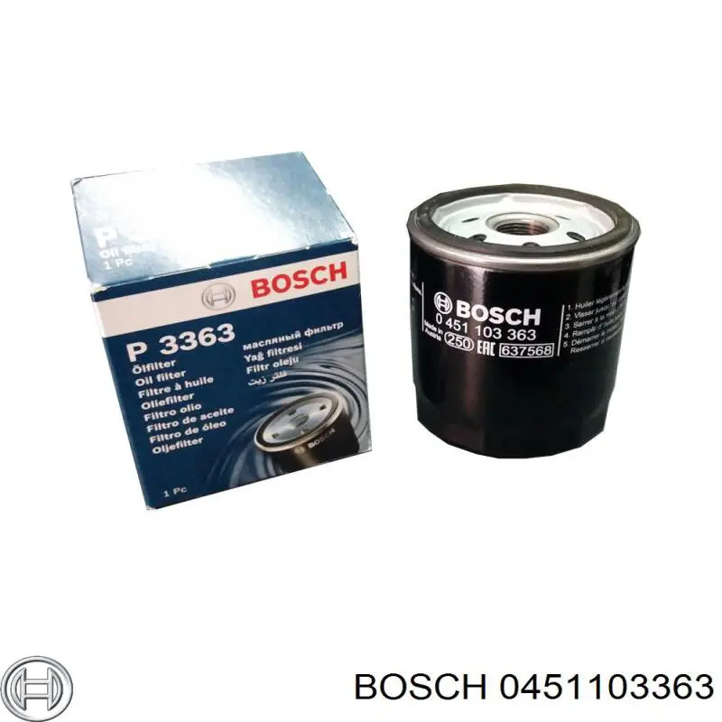 0451103363 Bosch Filtro aceite
