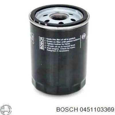0 451 103 369 Bosch filtro de aceite