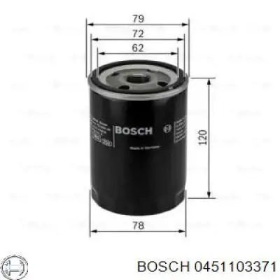 0451103371 Bosch filtro de aceite