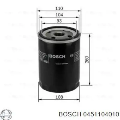 0 451 104 010 Bosch filtro de aceite