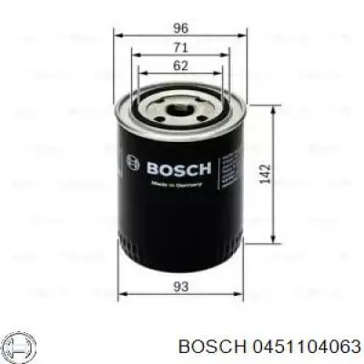 0451104063 Bosch filtro de aceite