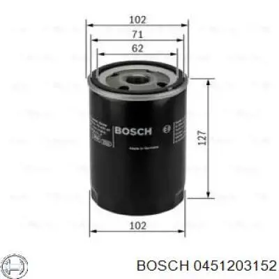 0 451 203 152 Bosch filtro de aceite