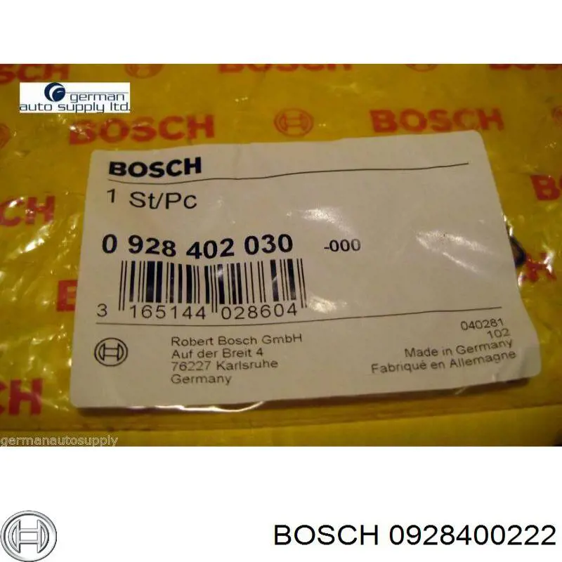 0928400222 Bosch corte, inyección combustible