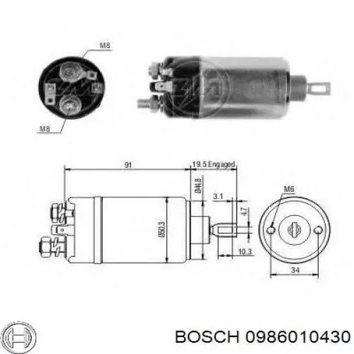 0986010430 Bosch motor de arranque
