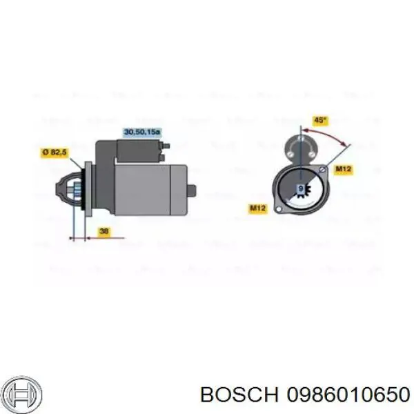 0986010650 Bosch motor de arranque