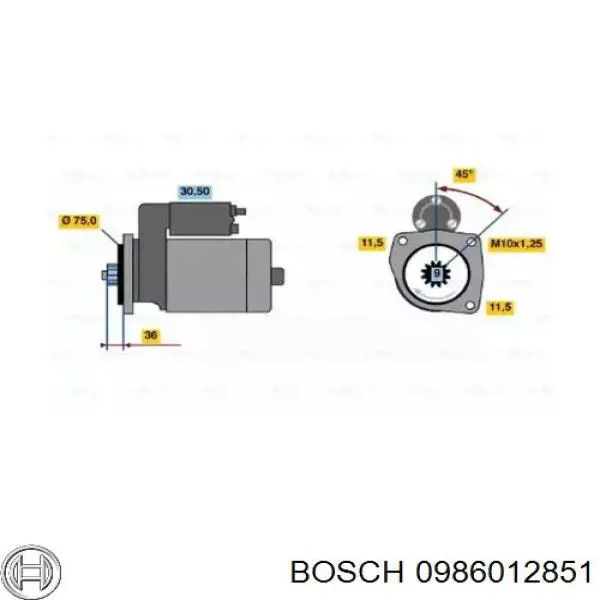 Burro de arranque  Bosch 0986012851 precio, desde 127,58 EUR