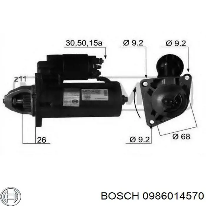 0986014570 Bosch motor de arranque