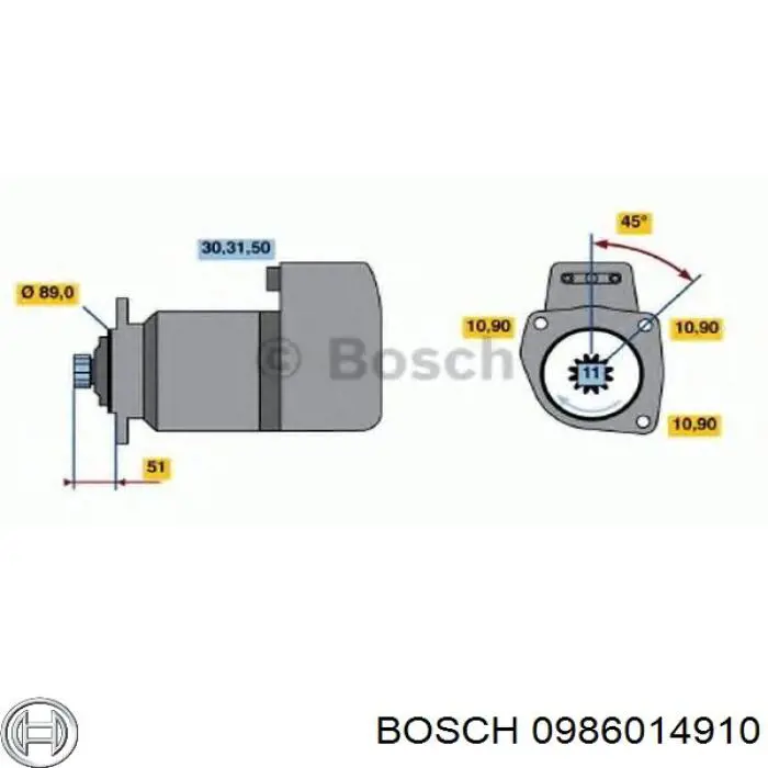 0986014910 Bosch motor de arranque