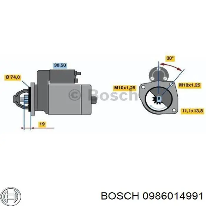 0986014991 Bosch motor de arranque