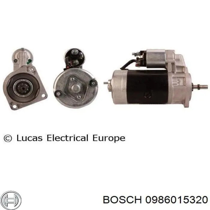 0986015320 Bosch motor de arranque