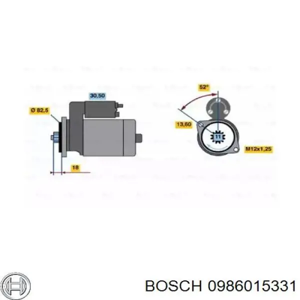Comprar 0986015331 Bosch Motores de arranque