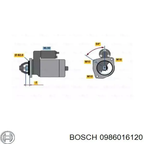 Burro de arranque  Bosch 0986016120 precio, desde 81,46 EUR