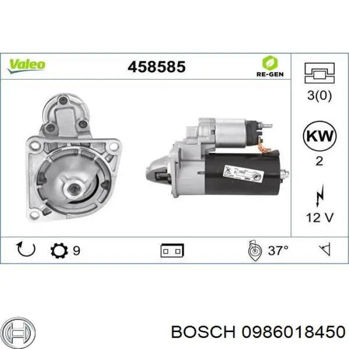 Comprar 0986018450 Bosch Motores de arranque