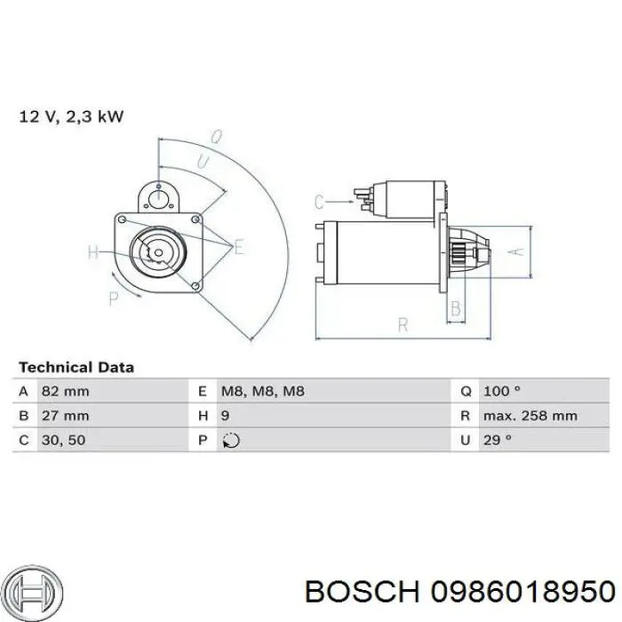 Comprar 0986018950 Bosch Motores de arranque
