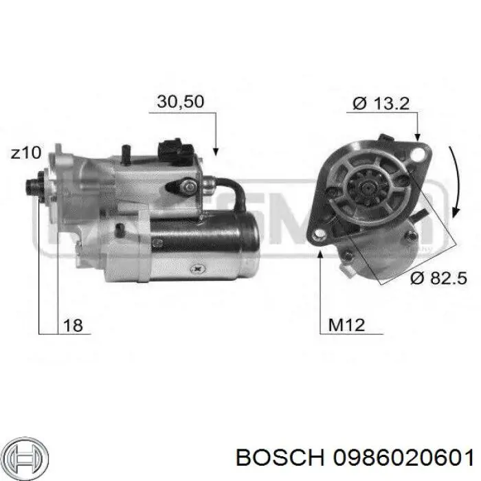 Motor de arranque 220361A ERA Benelux
