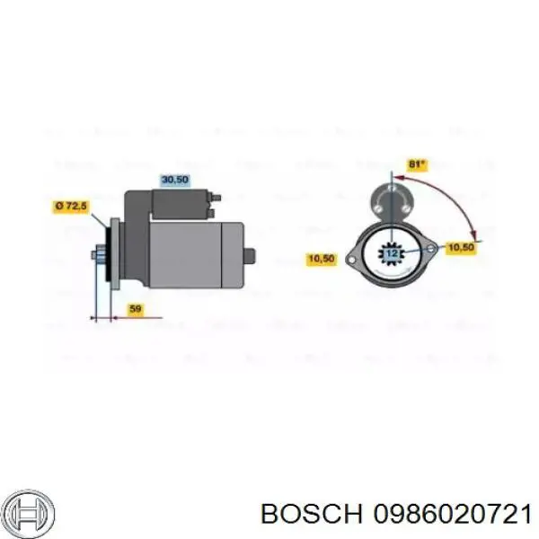 Comprar 0986020721 Bosch Motores de arranque