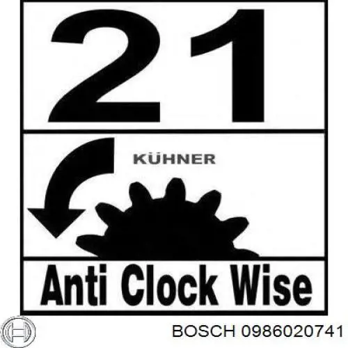 Motor de arranque 0986020741 Bosch