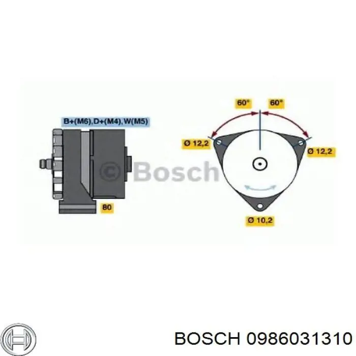 0986031310 Bosch alternador