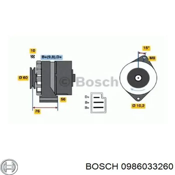 0986033260 Bosch alternador