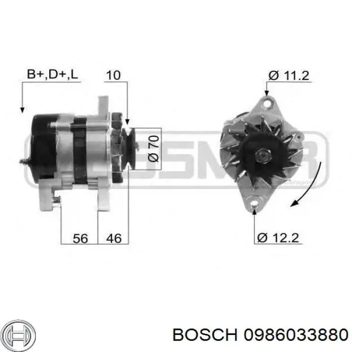 0986033880 Bosch alternador
