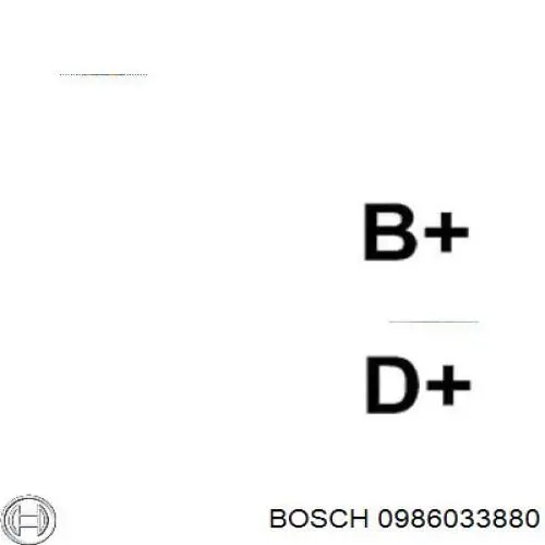 Alternador 0986033880 Bosch