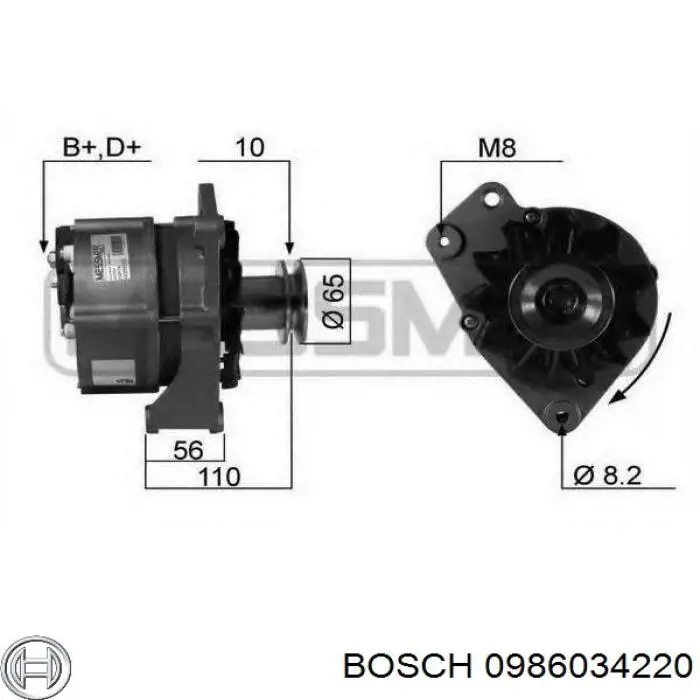 Alternador del motor Bosch 0986034220 precio, desde 56,63 EUR