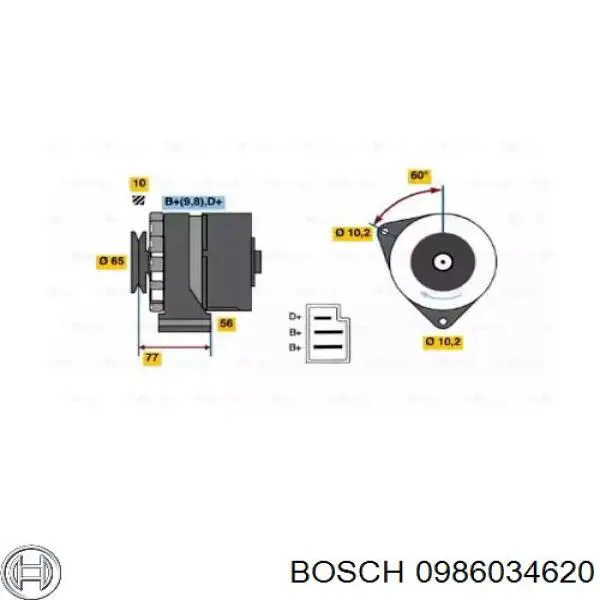 0986034620 Bosch alternador