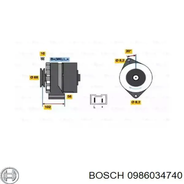 0986034740 Bosch alternador