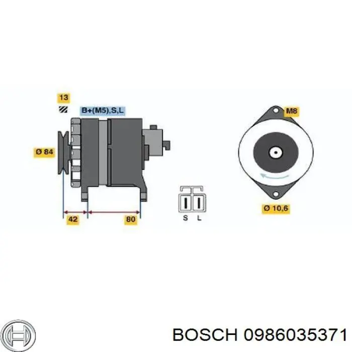 0986035371 Bosch alternador