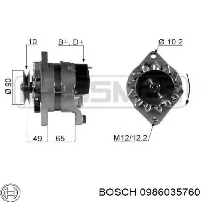 0986035760 Bosch alternador