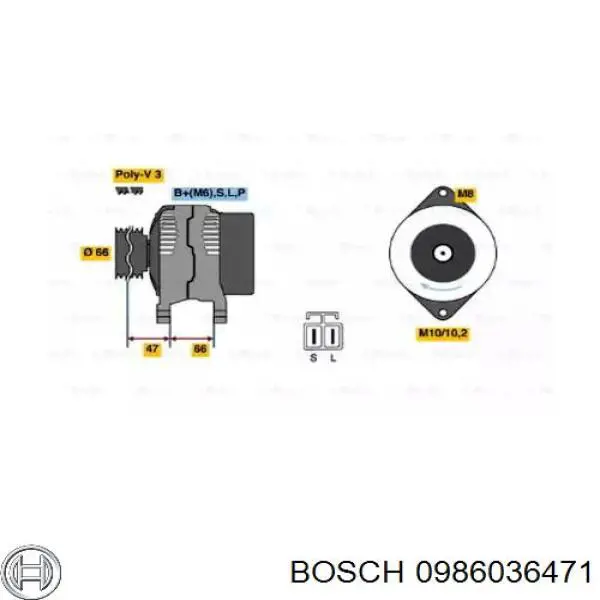 Comprar 0986036471 Bosch Dynamo