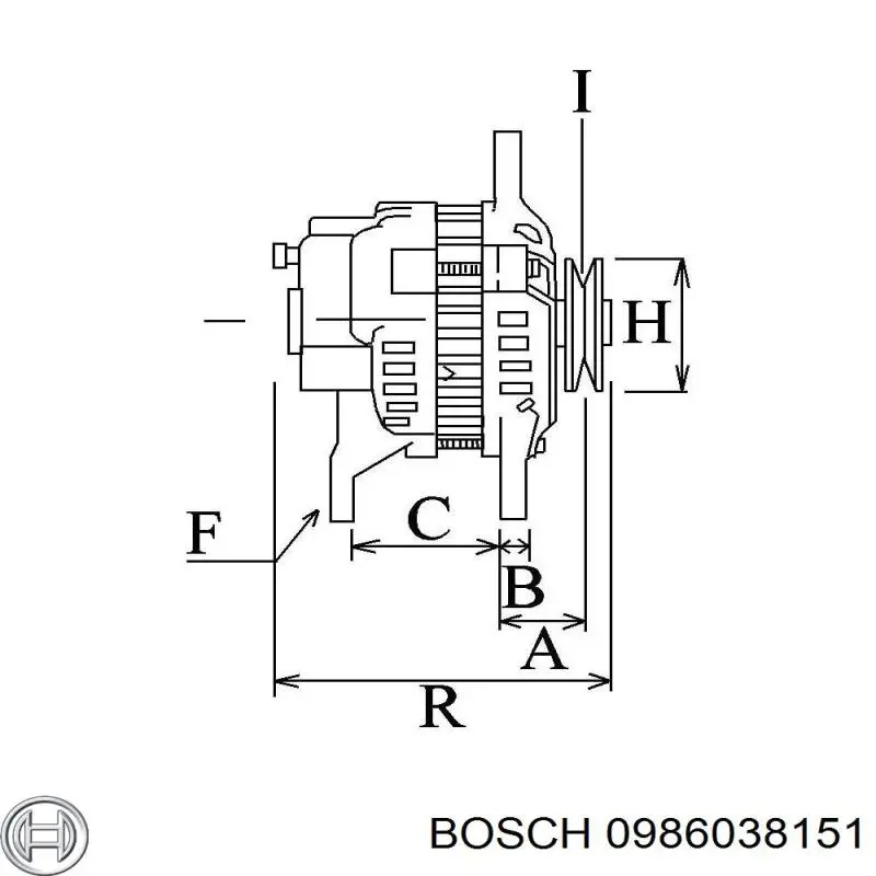 0986038151 Bosch Alternador de coche