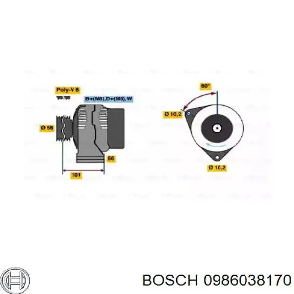 Comprar 0986038170 Bosch Dynamo
