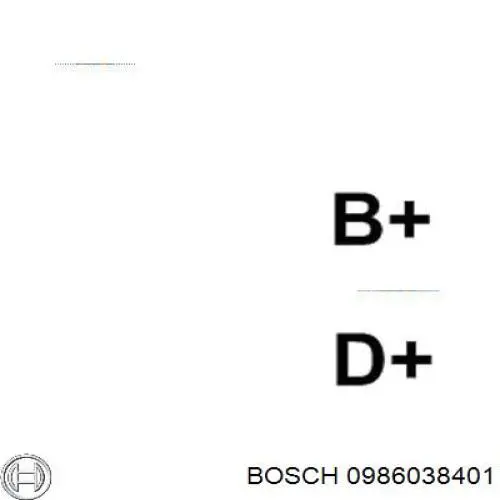 0986038401 Bosch alternador