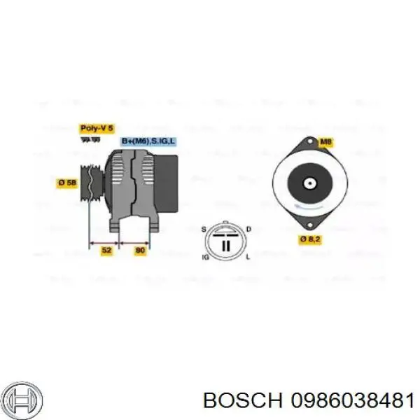 Comprar 0986038481 Bosch Dynamo