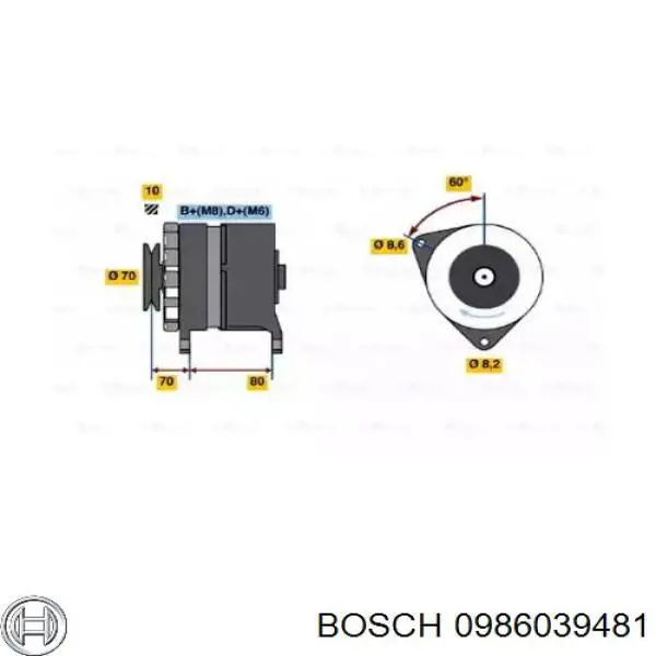 0986039481 Bosch alternador