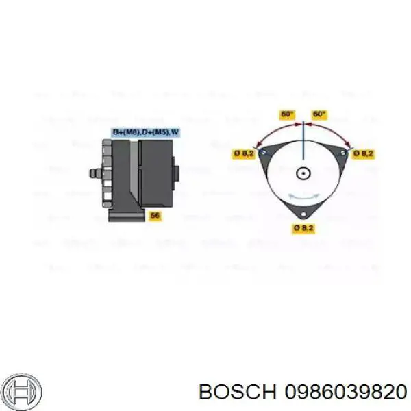 0986039820 Bosch alternador