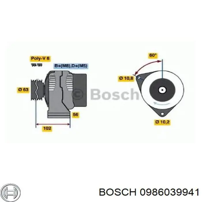 0986039941 Bosch alternador