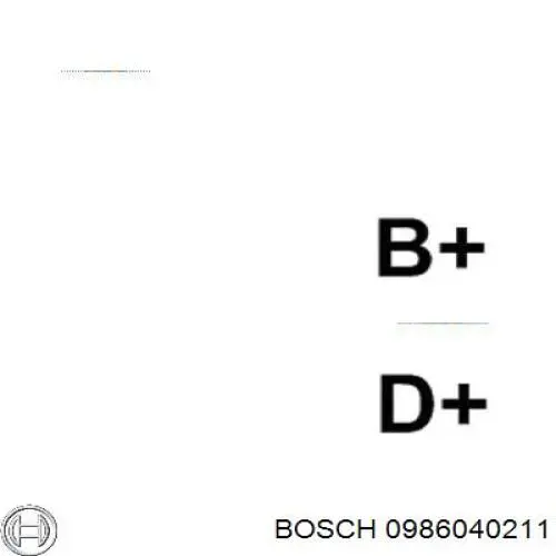 0986040211 Bosch alternador