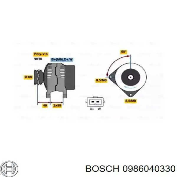 Comprar 0986040330 Bosch Dynamo