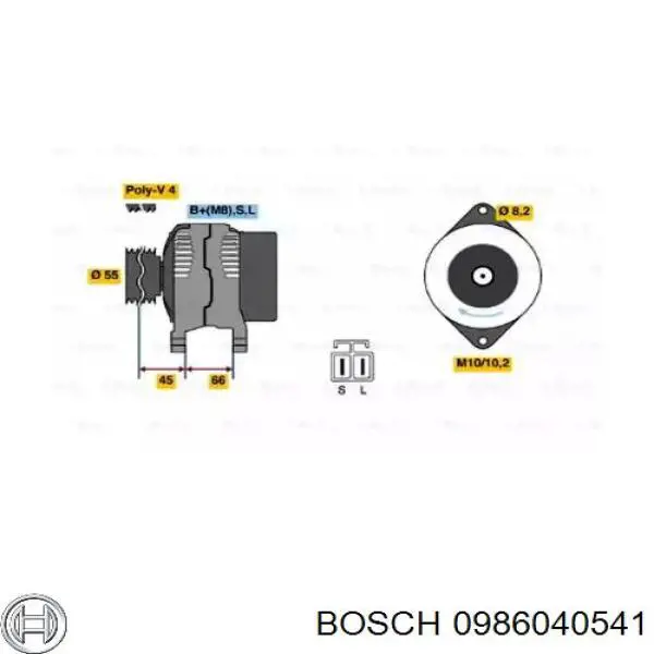 0986040541 Bosch alternador