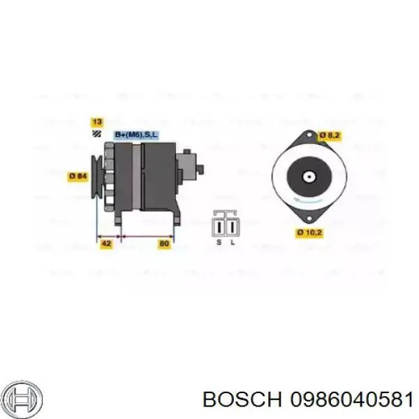 0986040581 Bosch alternador