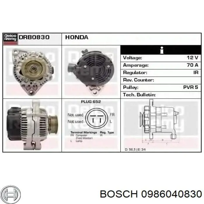 31100P45G01 Honda alternador