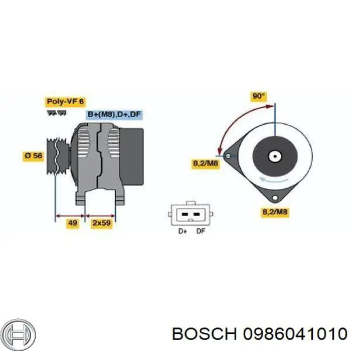 0986041010 Bosch alternador